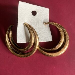 Free People Gold Hoop Earrings